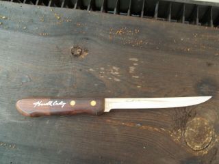 Vintage Fishing Fillet Signature Knife Harold Ensley 11 " L 6 " Blade