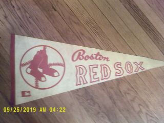 Vintage 1960s Boston Red Sox Pennant 12 " X 29 Price Drop