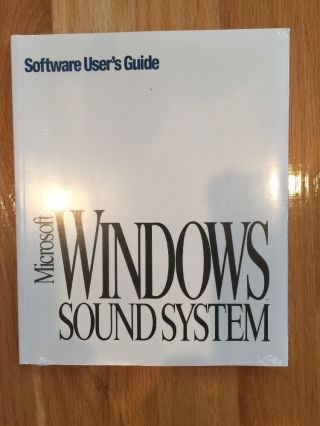Microsoft Windows Sound System Software User 