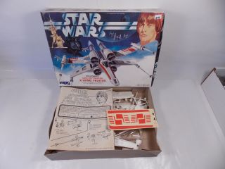 Un - Built Vintage Star Wars Luke Skywalker X - Wing Fighter Model Kit 1977 Hope