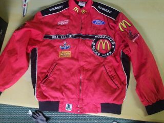 Vintage 1995 Bill Elliott Kudzu Racing Nascar Mcdonalds Jacket Size Xlarge Euc