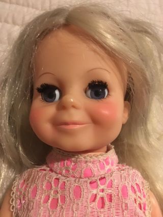 Ideal Vintage Velvet Chrissy Blonde Doll With Pink Dress Extra Purple Dress 2