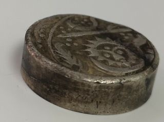 Old Unknown Cylinder Coin Arabic Antique Unusual Silver Roman Islamic Ancient Uk