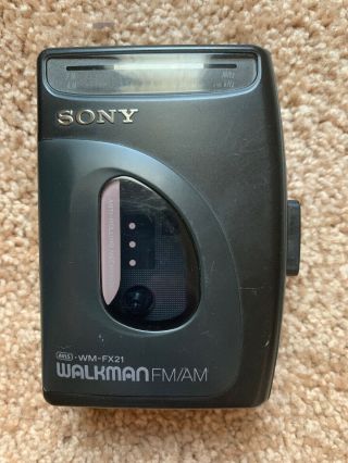 Vintage Sony Walkman Cassette Player Am/fm Radio Wm - Fx21