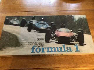 Vintage 1964 Formula One 1 Motor Racing Board Game Parker Brothers,  England