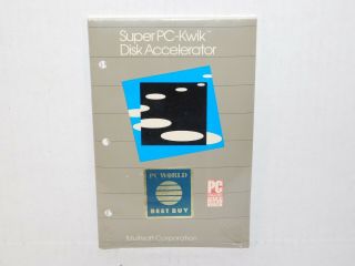Nos Vtg Multisoft Pc Kwik Disk Accelerator Ibm Computer Software Xt Ps/2