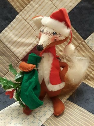 Annalee Mobilitee Doll Vintage Christmas Fox Santa