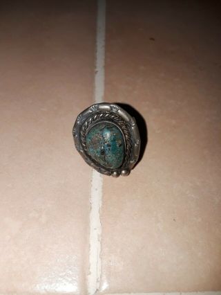 Vintage Navajo Turquoise Ring 3 1/2 From The 1960 