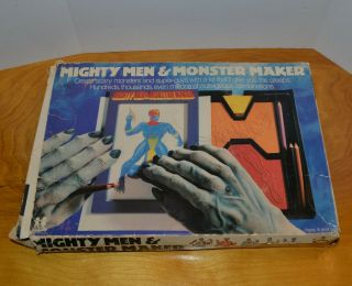 Vintage Mighty Men & Monster Maker Set Drawing Art Toy Tomy 1979