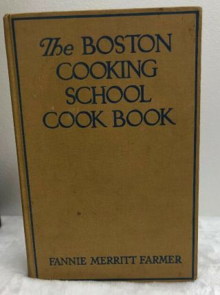 The Boston Cooking School Cook Book By Fannie Farmer (1934,  Hardcover) Vintage