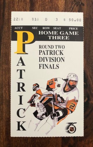 Nhl York Rangers Vs Pittsburgh Penguins Playoff Ticket Stub - May 13,  1992