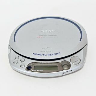 Vintage Sony D - Nf610 Atrac3plus Mp3 Cd Walkman Portable Fm/am/tv/weather