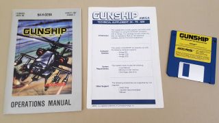 Gunship Attack Helicopter Simulation ©1989 Microprose Game For Commodore Amiga