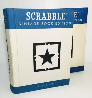 Scrabble Vintage Fabric Wrapped Bookshelf Edition Collectible Board Game