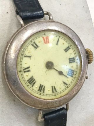 Vintage Antique 1911 Pre Ww1 Watch Trench Military Style Silver Joblot