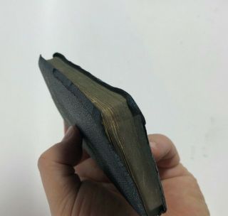 Vintage Military Pocket Size Blue Bible Testament Psalms WW II Signed FDR 3