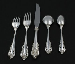 WALLACE - GRANDE BAROQUE - STERLING SILVER 5 PIECE PLACE SIZE SETTING NR 6768 - 6 2