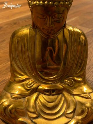 Japanese Daibutsu Kamakura Kotoku - In Buddha Statue Gold Coloured Figurine