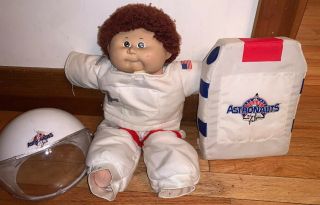 Vintage Cabbage Patch Kid Young Astronaut Doll 1986 Coleco Brown Hair Nasa
