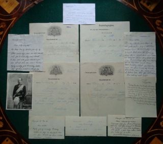 Antique Signed Letters By Princess Caroline - Mathilde Denmark To Count Bodenhoff