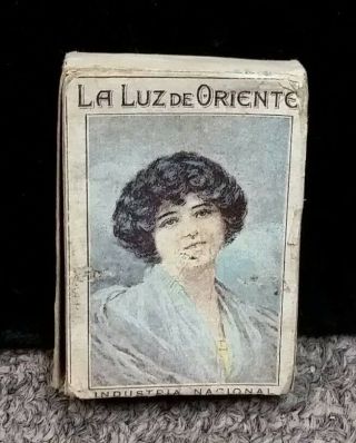 Vintage La Luz De Oriente Matchbox Havana Cuba 1920 