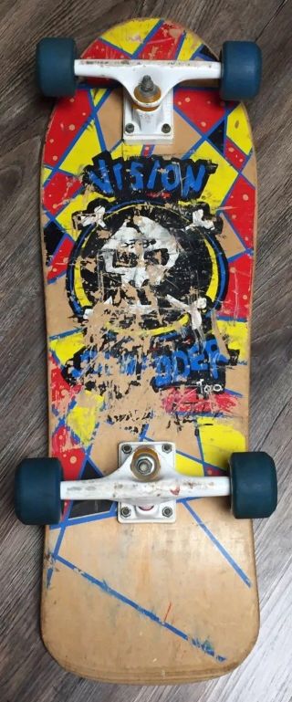 Vintage 80s Vision Shredder Too Skateboard 1988 Og - Complete Board