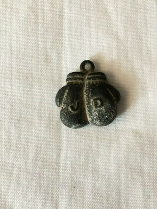 Vtg Jack Dempsey Metal Boxing Gloves Charm With Initials Jd