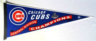 Chicago Cubs 2003 National League Central Division Champs Felt Pennant Mlb
