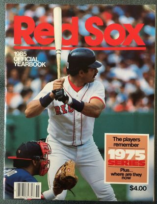 Vintage 1985 Boston Red Sox Official Yearbook - Rice / Boggs / Evans