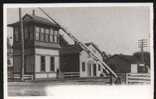 Vintage Postcard Size Photo Ny,  Nh,  &h Railroad Station Slocums,  Rhode Island
