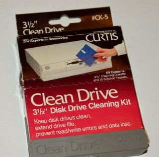Curtis 3 1/2 " Floppy Disk Drive Cleaning Kit 3.  5 Ck - 5
