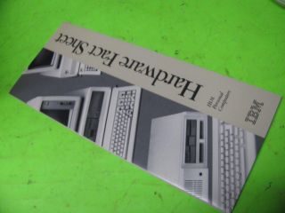 Vintage Ibm Personal Computers Hardware Fact Sheet (1983)