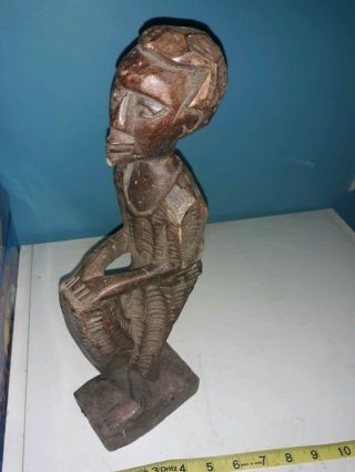 Vintage Antique Old Carved Wood African Statue