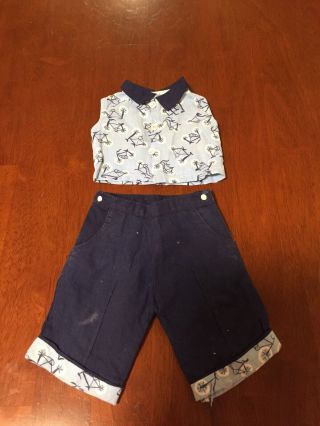 Vintage Terri Lee Bicycle Print Pants And Top Tagged Outfit For 16” Doll