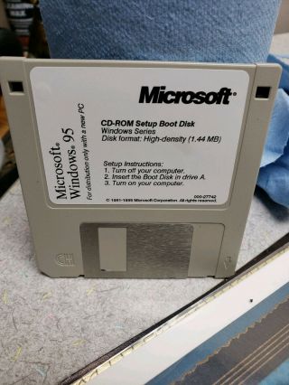 Microsoft Windows 95 Cd - Rom Setup Boot Disk 1.  44mb 000 - 27742