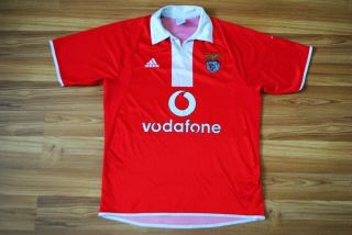 Size M Benfica 2003 - 2004 Home Football Shirt Soccer Jersey Adidas Medium Vintage