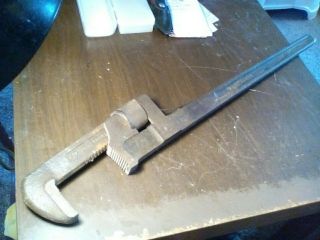 Armstrong Stillson 24 " Pipe Wrench - Vintage Large Adjustable Monkey Wrench Usa