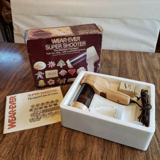 Vtg Wearever Shooter Electric Cookie Press Canape Gun W/box 70123