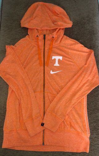 Nike Tennessee Volunteers Womens Light Weight Full Zip Hoodie Sz M Orange/white