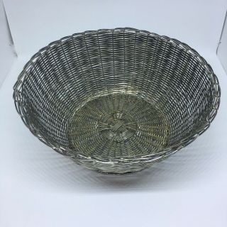 Wire Basket - Woven,  Vintage Gold And Silver Coloring
