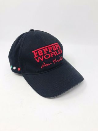 Ferrari World Abu Dhabi F1 Team Formula Racing Cap Hat Snapback Black Red Cotton