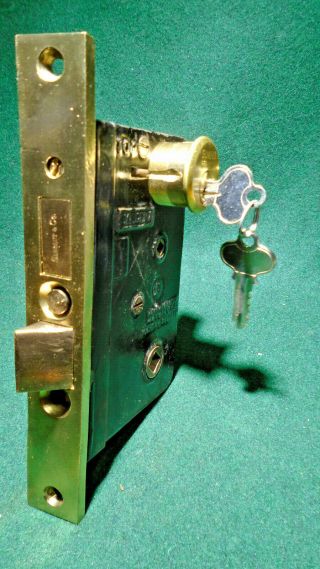 Sargent 6745 Push Button Brass Entry Mortise Lock W/keys 2 1/2 " Bs (12175)