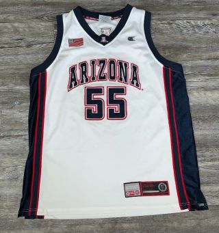 Men’s University Of Arizona Wildcats 55 Ncaa Basketball Jersey Size Large