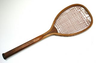 Vintage/antique Wooden Tennis Racket Williams & Co,  France C 1897