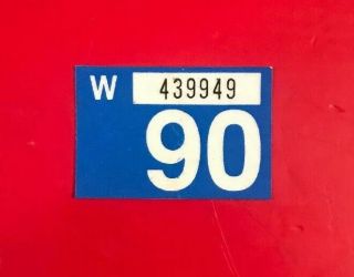 1990 Washington Motor Vehicle License Plate Tag.  Same For Car And Truck