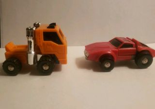 Vintage Transformers G1 Windcharger Minibot And Semi Truck Hasbro