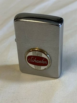 Vintage 1961 Zippo Schaefer Beer Lighter
