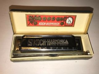 Vintage Koch Chromatic Harmonica - Key Of C,  Made In Germany With Box