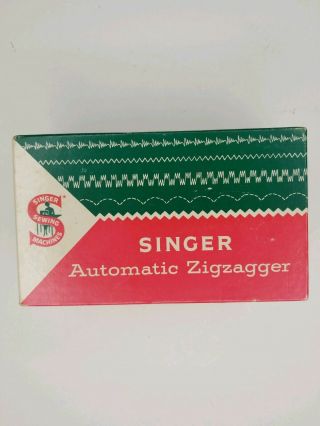 Vintage Singer Automatic Zigzagger 160981 Attachment Box & Instructions