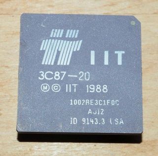 Iit 3c87 - 20 20mhz Ceramic Fpu For 386 Cpu